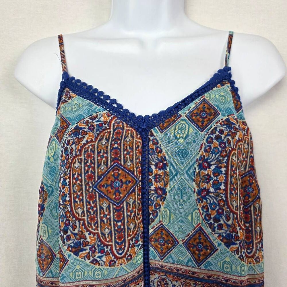 Collective Concepts Large Boho Chiffon Cami Tank Top - Picture 3 of 10